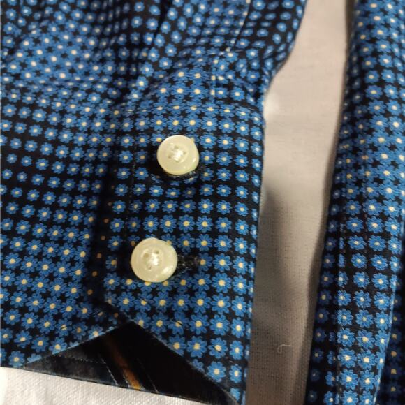 Johnston & Murphy Men's Large Button Down Long Sleeve Shirt Top - Picture 5 of 8